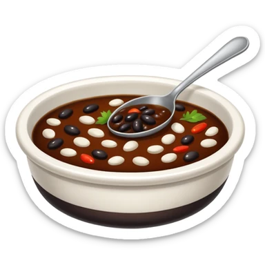 small dish of black bean sauce, rich dark color, no spoon sticker