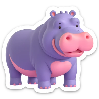 Hippo sticker