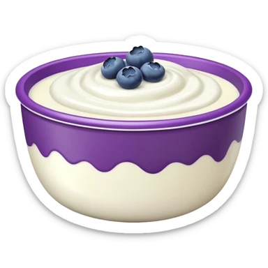 bowl of yogurt sticker