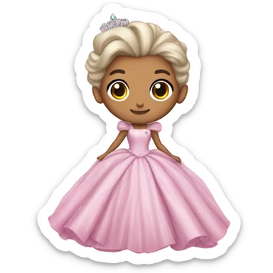 Ariana grande in glinda gown wicked pink sticker