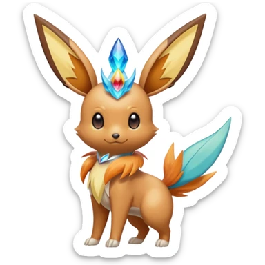 Victini-Tropius-Aurorus-Eevee-Cresselia-fusion sticker