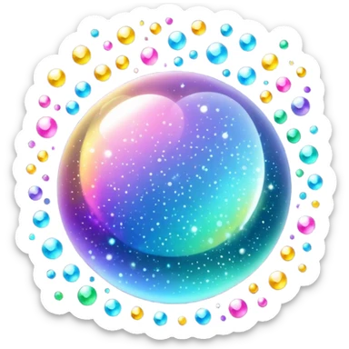 sparkling shiny glitter, with bright sparkles and shimmering particles sticker