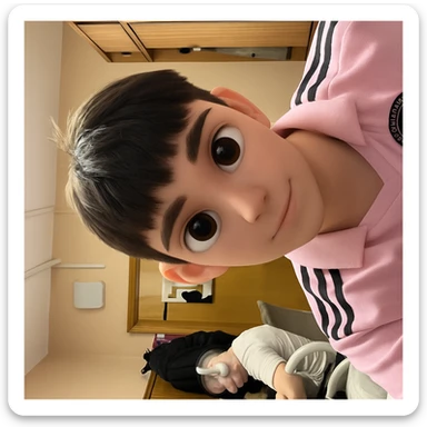 make the face slimmer in 3d-emoji style sticker