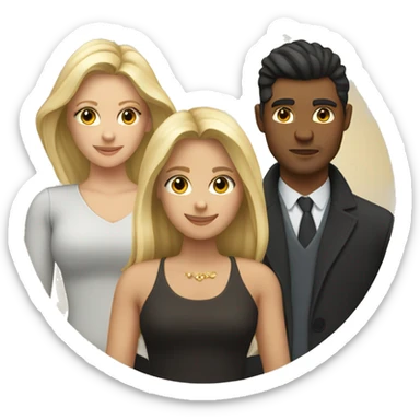 4 people...2 blond woman 2 man with dark hair sticker