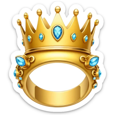anillos con coronas sticker