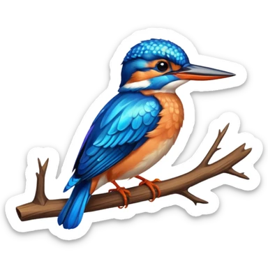 Blue Kingfisher sticker
