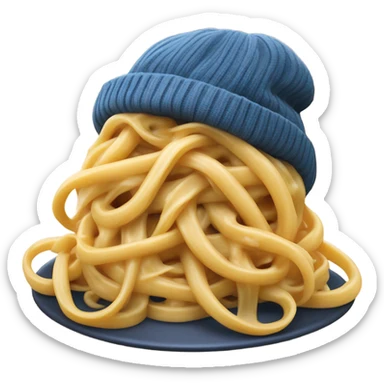 Fettuccine with linguine and a beanie that is cheesy sticker