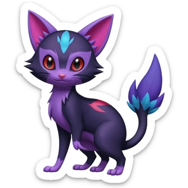Sneasel-Purrloin-Fakémon-hybrid-creature (full body)  sticker