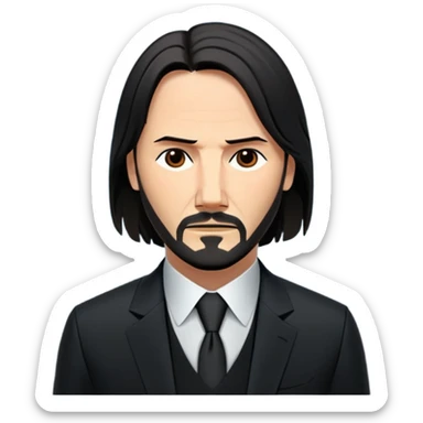 Elinde silah tutan jon wick sticker