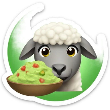 Sheep eating guacamole  sticker