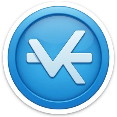A check mark in a completely blue circle like a max sticker