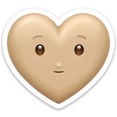 Beige heart sticker
