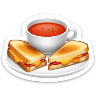Grilled cheese and tomato soup sticker