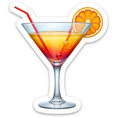 cocktail glass sticker