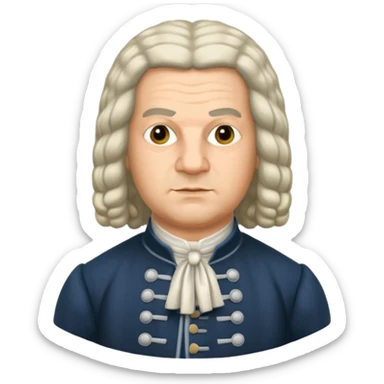 J S Bach composer sticker