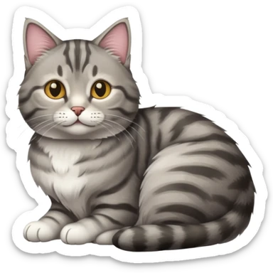 cat loafing with paws tucked under sticker