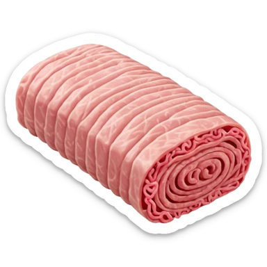 long shaped minced pork meat sticker