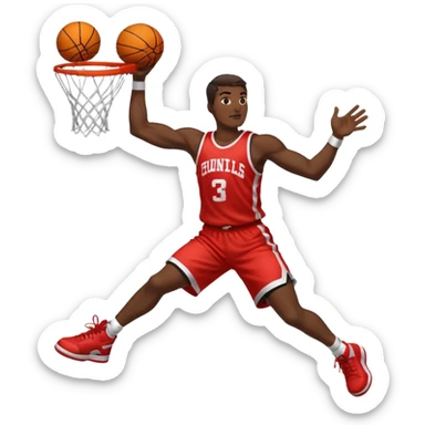 Basketball dunk sticker