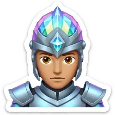 crystal-armored warrior sticker