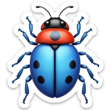 blue ladybug sticker