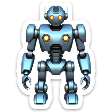 Futuristic Technological modern cyberpunk mecha robot sticker