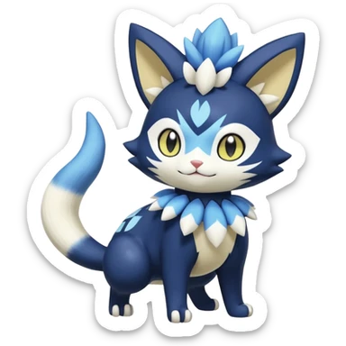 Sprigatito-Meowstic-Floragato-Meowscarada-Torracat-Pokémon-Fakémon-hybrid-fusion-creature (full body) sticker