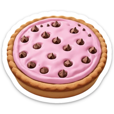 Pink pastel chocolate chip cookie pie sticker
