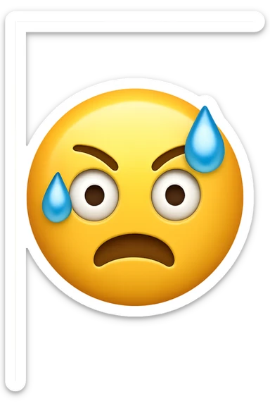 irritabilità o ansia improvvisa emoji stile iphone sticker