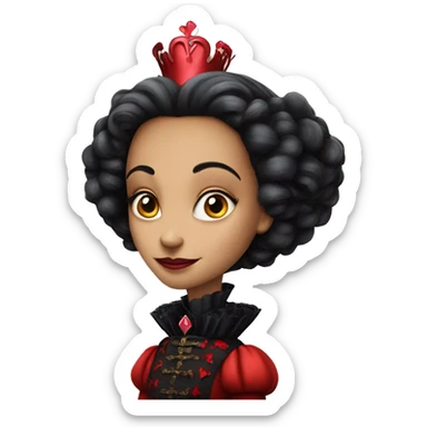 The red queen from alice in wonderland sticker