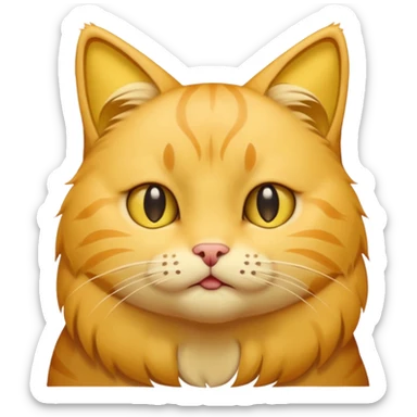 yellow cat (looks like this 😸😺🐱) with tears streaming down its cheeks (like this 😭) sticker