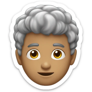 muchacho pelo gris piel blanca sin barba ni bugote pastel sticker