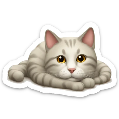 cat on a cozy sofa  sticker