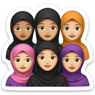 niqabi women group sticker