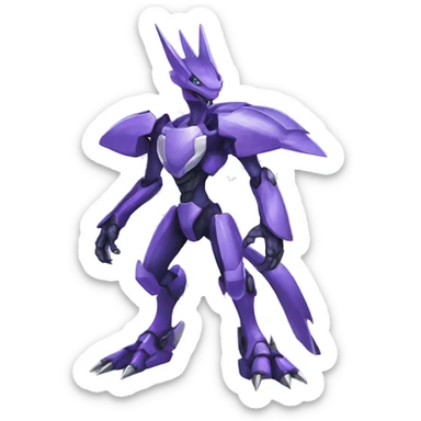  Cool Edgy Godly Futuristic Digimon-Fakemon-Genesect-Reptile full body sticker