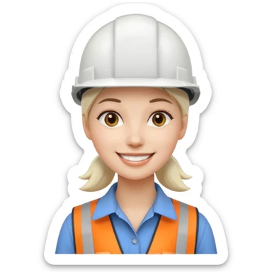 Ingeniera industrial casco blanco sticker