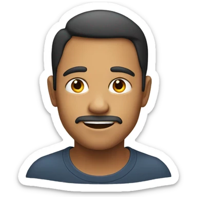 Face with showing your jawline sticker