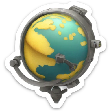 Planeta envuelto en pediodico sticker