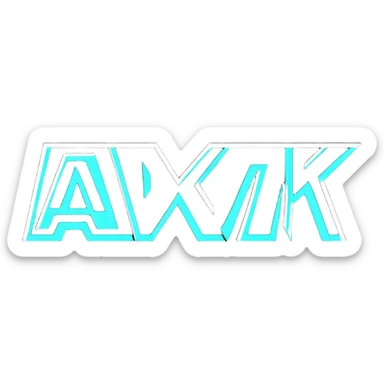 energetic cartoonish text 'Ack' in sticker style with dynamic effects sticker