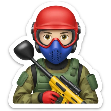 paintball player sticker