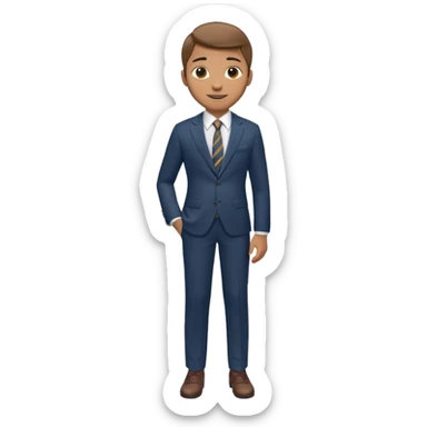Young man, tailored trousers, suit jacket, and tie

 sticker