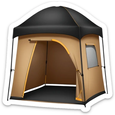 black spray tan tent sticker