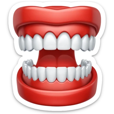 Teeth with aligner clips sticker