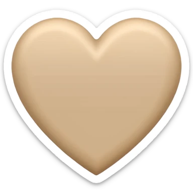 beige heart sticker
