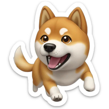 Shiba inu zooming sticker