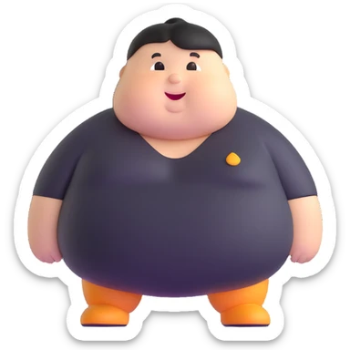 chubby character sticker