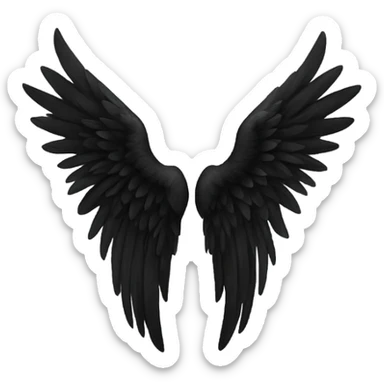 black angel wings sticker