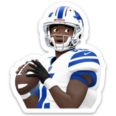 Josh Allen playing in the snow sticker