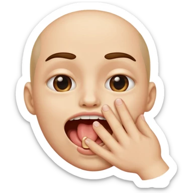 Una boca mordiendo el dedo sticker