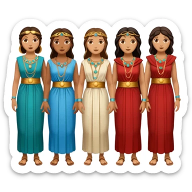 mujer cartagineses y romanos cuerpo entero sticker