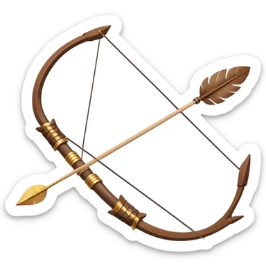 Bow & Arrow in action  sticker